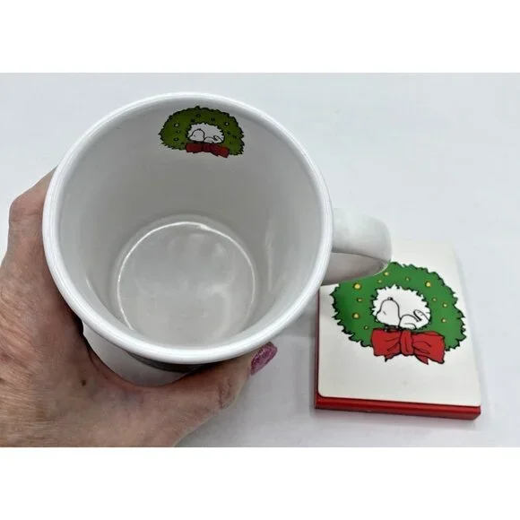 Peanuts Lot Sally Christmas Mug 14oz & Snoopy Notepad Dear Santa I’ve Been Nice - Picture 6 of 16
